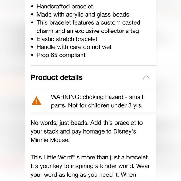 Little Words Project Minnie Mouse Stacker Beaded Bracelet- Red Polka-Dot - Picture 5 of 8